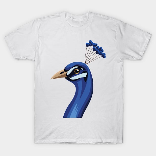 Peacock head art T-Shirt by TrendX